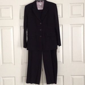 2 piece wine color, dark in color pantsuit